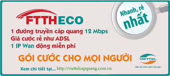 Cáp quang viettel HCM băng thông rộng tại Việt Nam