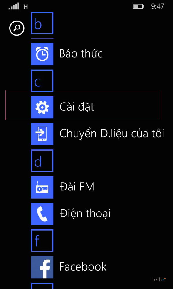 Cách bật bàn phím Telex trên Windows Phone 8.1